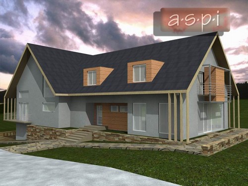 Dom jednorodzinny Rzeszów - aspi - Projektowanie domów, wnętrz, oświetlenia, zieleni