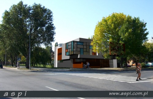 Budynek usługowo-handlowy  - aspi - Projektowanie domów, wnętrz, oświetlenia, zieleni