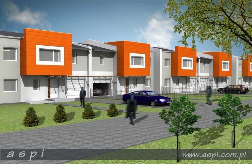 Budynek mieszkalny w zabudowie szergowej - aspi - Pełna obsługa realizacji inwestycji od projektu do odbioru przez klienta